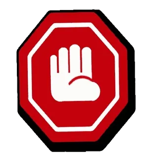 🛑 Señal de stop, Mano, Rojo, Blanco, Octágono, Advertencia, Símbolo, Alto whatsapp sticker