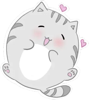 ☺️ gatto, gattino, carino, kawaii, adesivo, animale, animale domestico telegram sticker