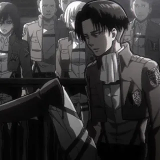 🕶️ Levi Ackerman Attack on Titan anime, attack on titan, levi ackerman, survey corps, military telegram sticker