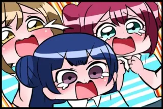😱 anime, crying, emotions, cartoon, sad, shocked telegram sticker