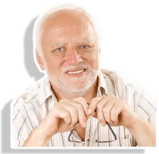 🙂 Hide the Pain Harold Мем, Интернет-мем, Стоковое фото, Гарольд, Андраш Арато, смешной telegram sticker