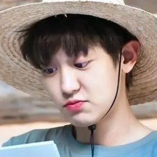 🐻 personne, chapeau, portrait, visage, asiatique, homme telegram sticker