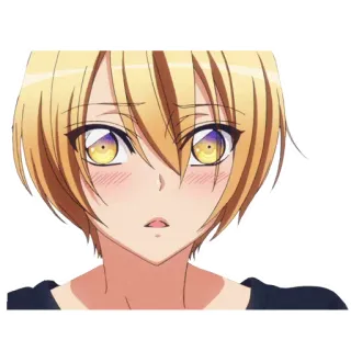 😳 Аниме, Парень, Персонаж, Желтые волосы, Аниме персонаж telegram sticker