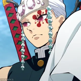 💎 Tengen Uzui Demon Slayer Anime, Manga, Tengen, Uzui, Demon Slayer, Hashira, Filar Dźwięku, Znaki telegram sticker