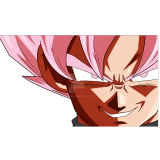 😈 Goku Black Dragon Ball Super Anime, Dragon Ball, Goku Black, Super Saiyajin Rosé, Vilão telegram sticker