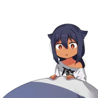 😧 磨 Anime, Kartun, Kulit gelap, Kawaii, Manga, Lucu telegram sticker