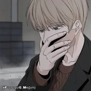 🍫 Megumi @Fushiguro_Megumi Anime, Homem, Triste, Lesão, Webtoon whatsapp sticker