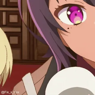🎉 @Fix_x_Fox anime, cartoon, girl, face, eye, close-up telegram sticker