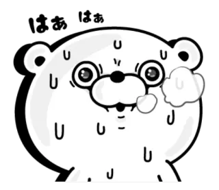 😰 oso, sudor, nervioso, ansioso, lindo, dibujos animados, preocupado telegram sticker