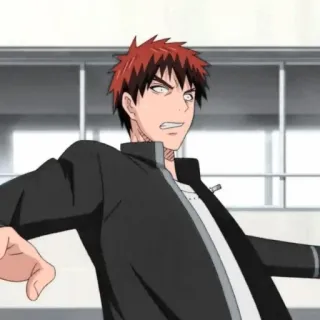 🥢 Taiga Kagami Kuroko's Basketball anime, pallacanestro, sport, capelli rossi telegram sticker