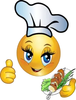 🍴 chef, emoji, food, cooking, kitchen whatsapp sticker