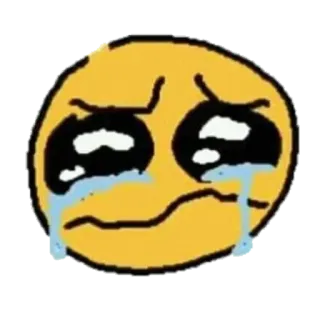 😢 Emoji, Menangis, Sedih, Meme, Emosi, Tertekan telegram sticker