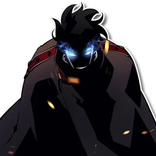 🙂 anime, manhwa, character, dark, magic telegram sticker
