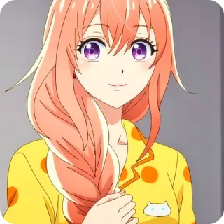 🙂 anime, girl, portrait, illustration, cute telegram sticker
