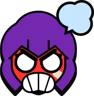 😡 Shelly Brawl Stars angry, brawl stars, shelly, video game telegram sticker