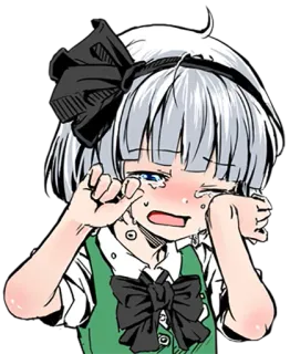 😭 Anime, Menangis, Gadis, Sedih, Emosional telegram sticker