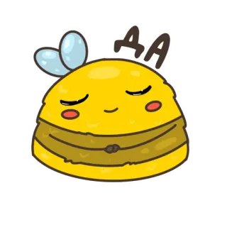 👏 ДА bij, schattig, cartoon, dier, insect, sticker telegram sticker