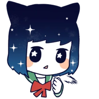 🤭 аниме, девочка, мило, мультфильм telegram sticker