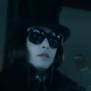 🎩 Willy Wonka Charlie and the Chocolate Factory Willy Wonka, Schokolade, Fabrik, Johnny Depp, Filmfigur telegram sticker