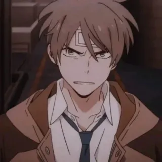 😠 Anime, Charakter, Mann, Ernst, Braune Haare, Wütend telegram sticker