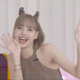 🦔 Lisa kpop, lisa, blackpink, cantante, donna, felice, sorriso whatsapp sticker