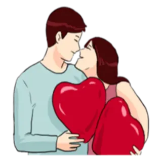 💝 casal, amor, corações, romântico, relacionamento, dia dos namorados telegram sticker