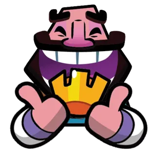 🎁 King Clash Royale クラッシュ・ロワイヤル, キング, エモート, ビデオゲーム, スマホゲーム telegram sticker