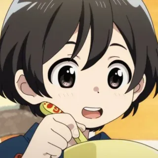 🥥 Anime, Chico, Cuchara, Lindo, Manga telegram sticker
