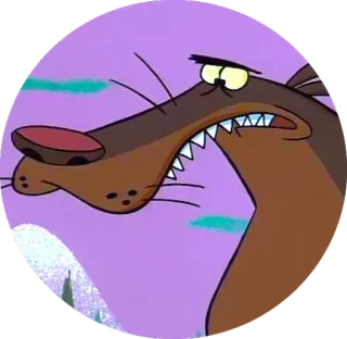 ⚪️ cartoon, animal, anger, dog telegram sticker