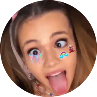🤪 arc-en-ciel, yeux, langue, visage, stickers, fun whatsapp sticker