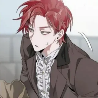 🇦🇱 anime, manga, red hair, character, illustration, art telegram sticker