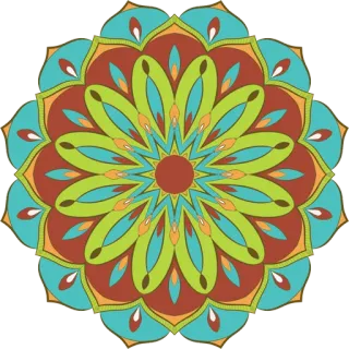 🎨 マンダラ, 花, 装飾, 飾り, パターン, 花柄 telegram sticker
