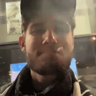 🚬 담배, 연기, 남자, 머플러 telegram sticker