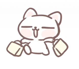 🎀 mèo, dễ thương, vui vẻ, kẹo dẻo, hoạt hình, kawaii telegram sticker