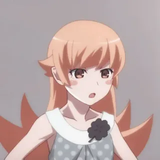 🎭 Anime, Dziewczyna, Postać, Pomarańczowe włosy telegram sticker