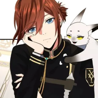 🔷 Anime, Personnage, Chat, Fantasy, Portrait telegram sticker