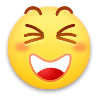 😆 Emoji, Uśmiech, Szczęśliwy, Kawaii telegram sticker