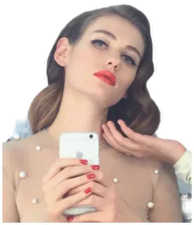 📱 Frau, Selfie, Porträt, Schönheit, Model telegram sticker