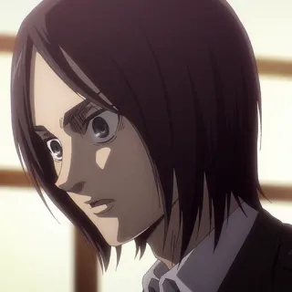 😧 Eren Yeager Attack on Titan Anime, Mangá, Personagem, Eren Yeager, Ataque dos Titãs, Shingeki no Kyojin telegram sticker