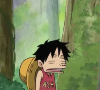 🎌 Monkey D. Luffy One Piece ASA anime, one piece, luffy, funny, cartoon, straw hat telegram sticker