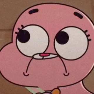 ☹️ Anais Watterson The Amazing World of Gumball kartun, animasi, merah muda, imut, lucu, acara tv telegram sticker