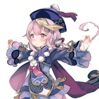 ✨ Qiqi Genshin Impact Anime, Video game, Qiqi, Genshin Impact, Fofo, Personagem telegram sticker