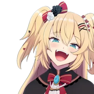 😄 Anime, Dibujos animados, Mujer, Personaje, Sonriendo telegram sticker
