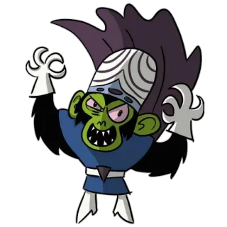 😡 Mojo Jojo The Powerpuff Girls Мультфильм, Злодей, Обезьяна, Монстр, Злой, Моджо Джоджо whatsapp sticker