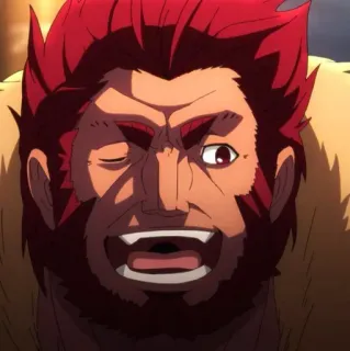 😀 Iskandar Fate/Zero Anime, Fate, Iskandar, Rei, Guerreiro, cabelo ruivo whatsapp sticker
