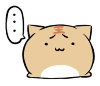 😓 chat, autocollant, triste, mignon, animal, dessin animé, kawaii whatsapp sticker
