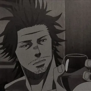 🍚 Yami Sukehiro Black Clover Аниме, Чёрный Клевер, Ями Сукэхиро, Капитан, Чёрные Быки, Манга telegram sticker
