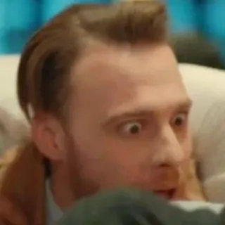 😱 Meme, Cara engraçada, Chocado, Expressão, Retrato telegram sticker