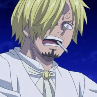 🎷 Sanji One Piece Anime, Kochen, Zigarette, Blond, Pirat whatsapp sticker