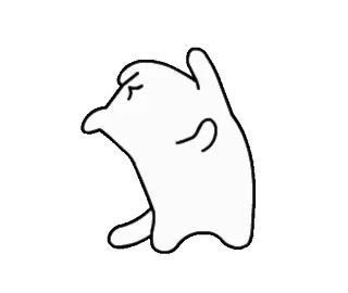 ✊ White cat telegram sticker